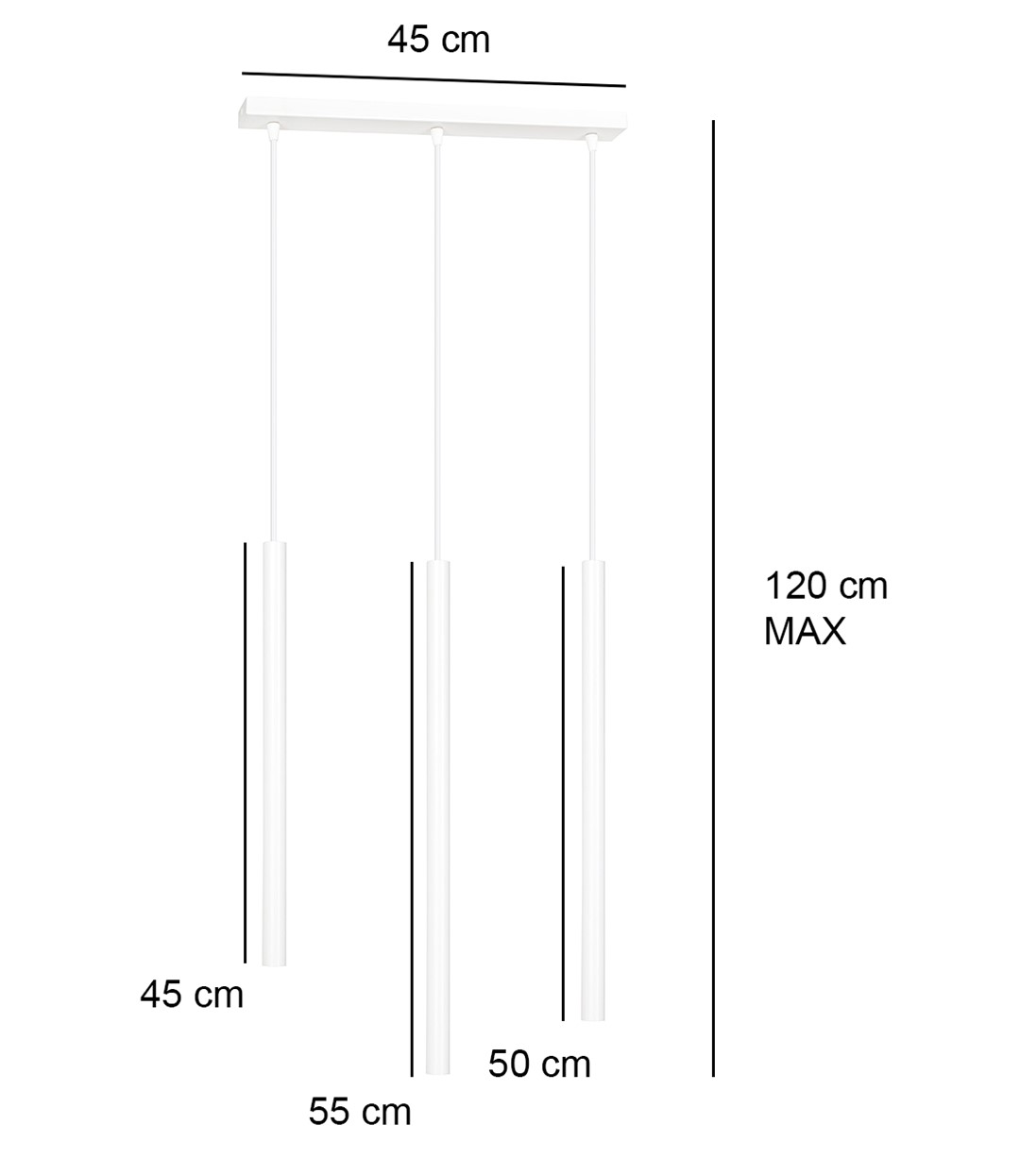 Emibig Visilica SELTER 230V 8W MAX LED G9 Čelik Bijela
