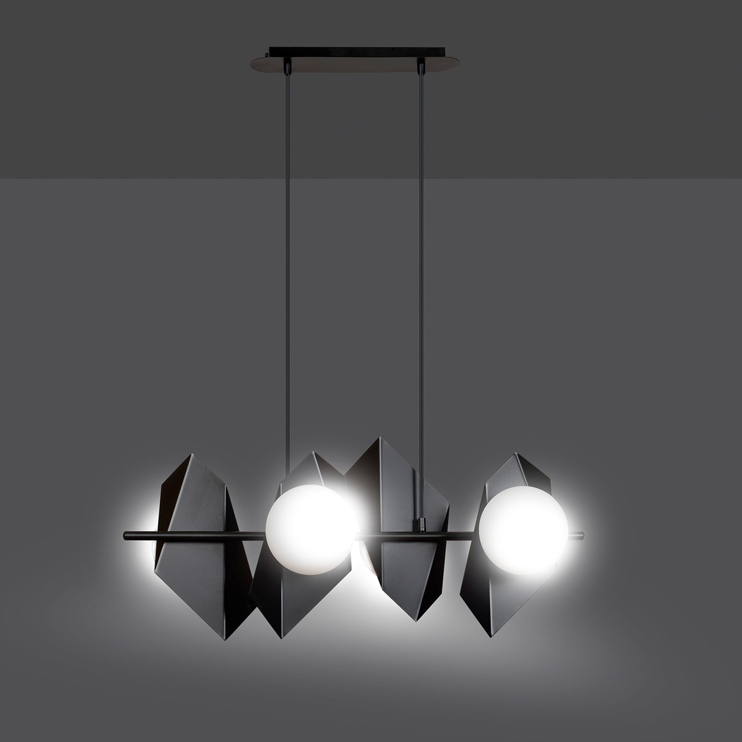 Emibig Visilica DRIFTON 230V 10W MAX LED E14 Čelik/ Staklo Crna