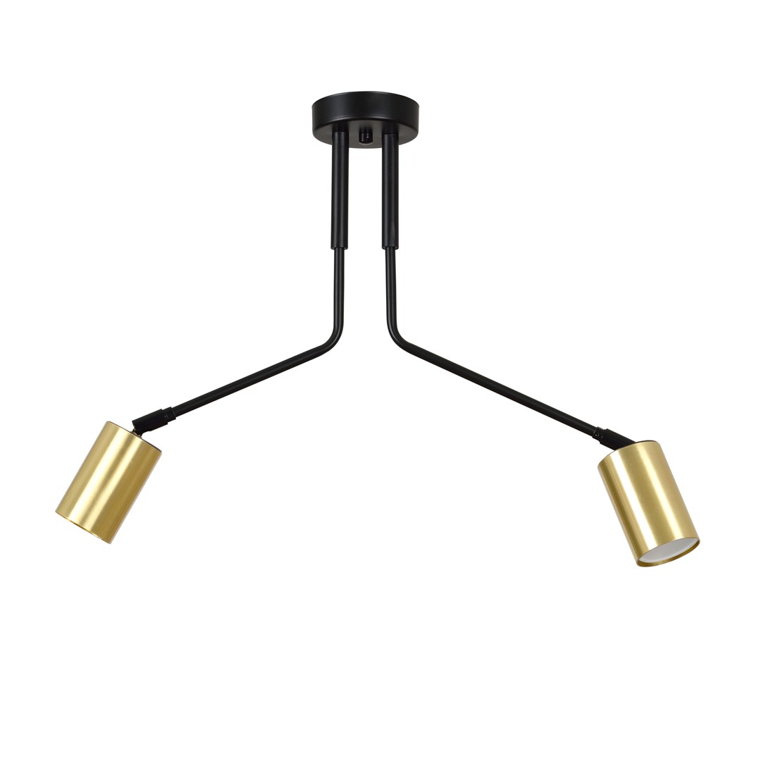 Emibig Stropna svjetiljka VERNO 230V 10W MAX LED GU10 Čelik Crna