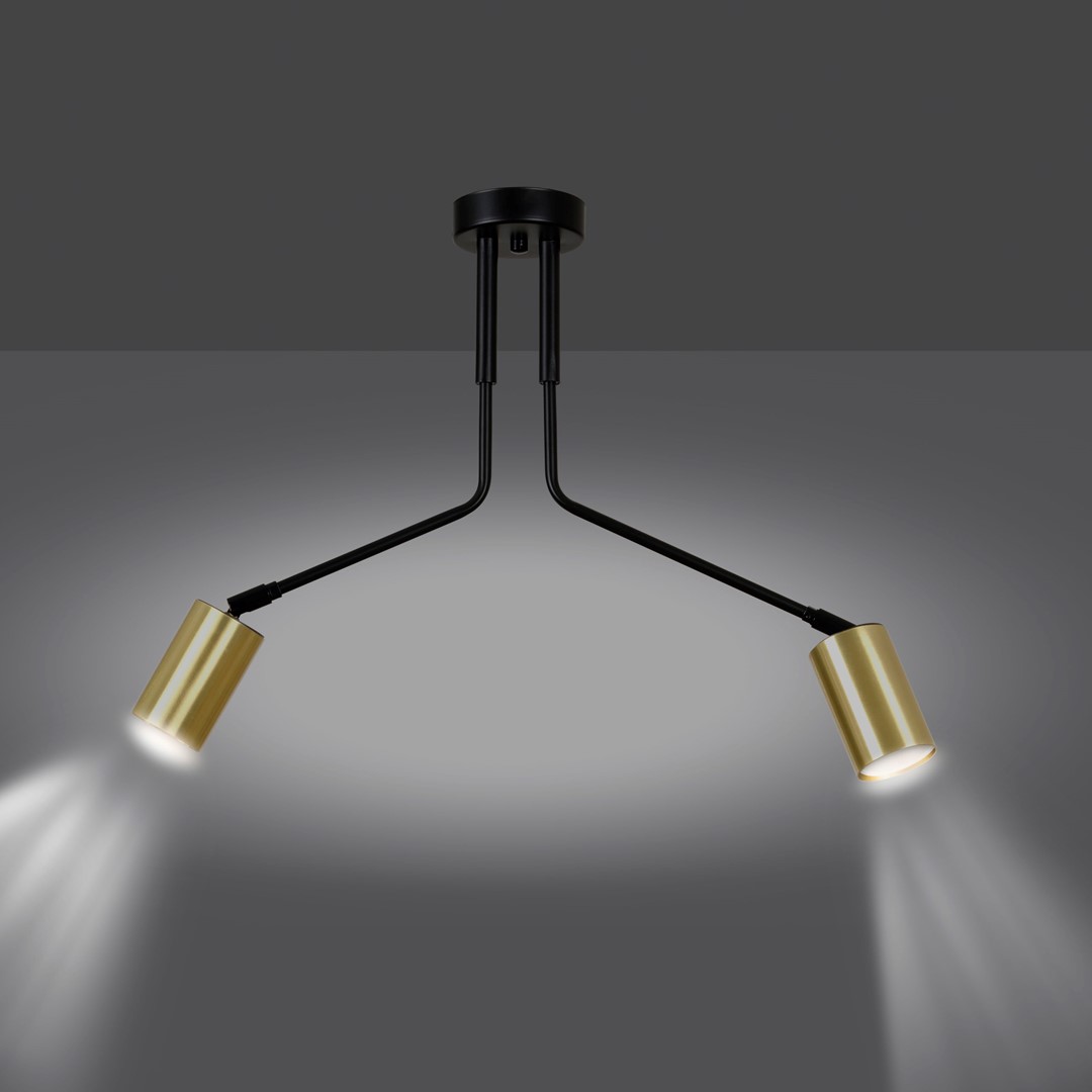 Emibig Stropna svjetiljka VERNO 230V 10W MAX LED GU10 Čelik Crna
