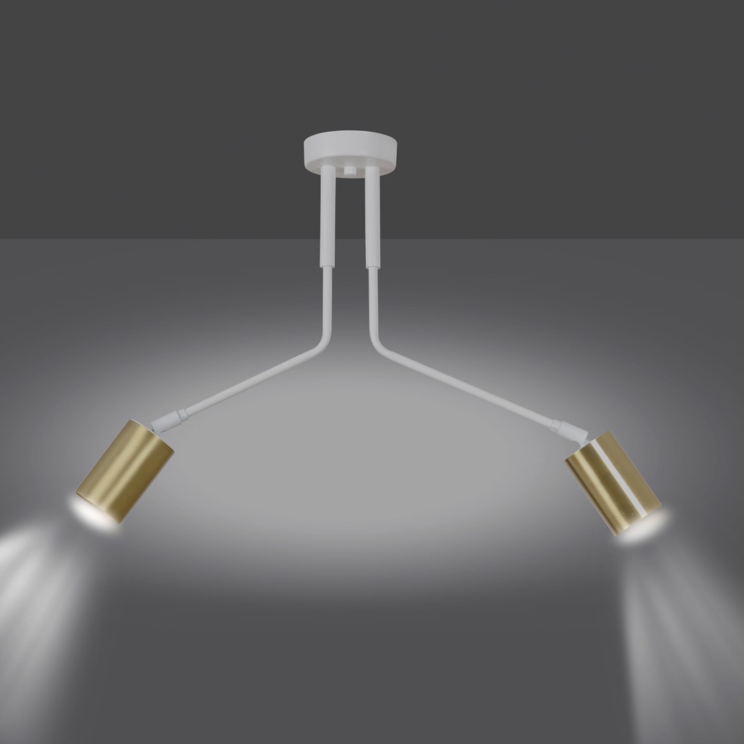 Emibig Stropna svjetiljka VERNO 230V 10W MAX LED GU10 Čelik Bijela