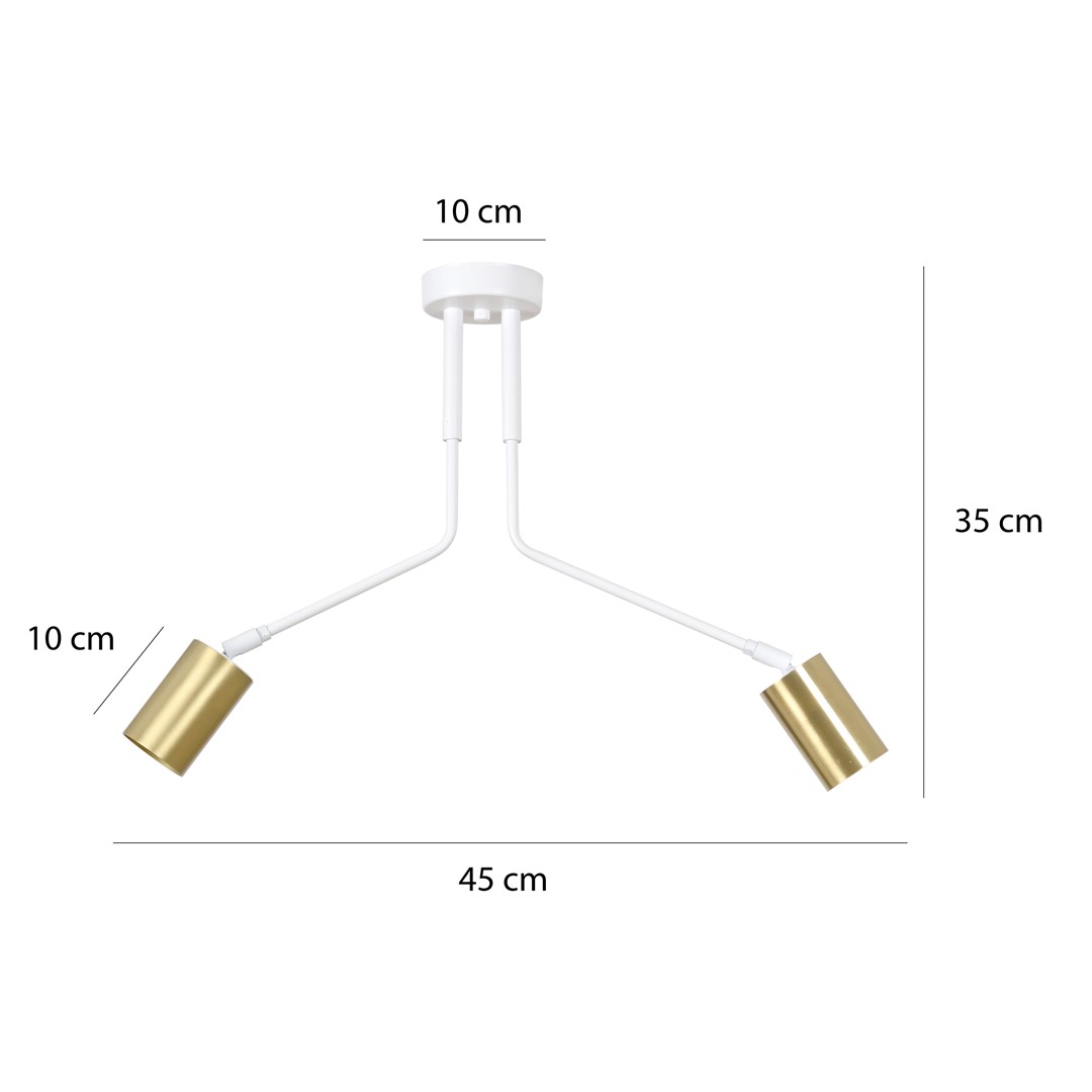 Emibig Stropna svjetiljka VERNO 230V 10W MAX LED GU10 Čelik Bijela