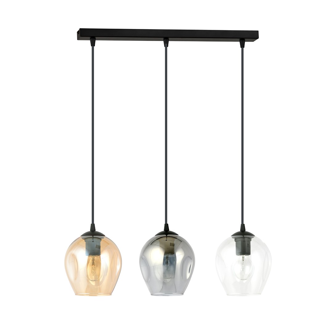 Emibig Visilica ISTAR 230V 10W MAX LED E27 Čelik/ Staklo Crna