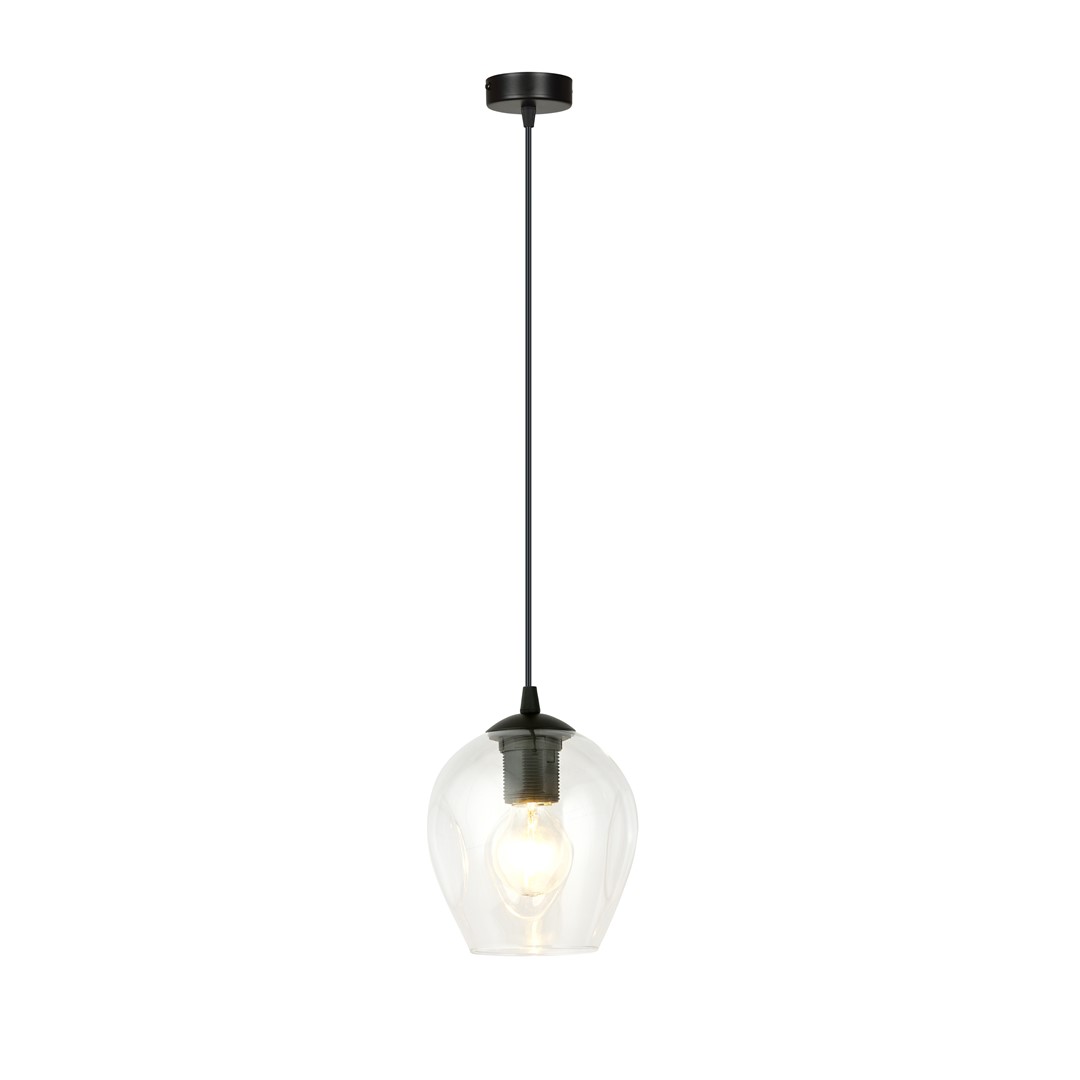 Emibig Visilica ISTAR 230V 10W MAX LED E27 Čelik/ Staklo Crna