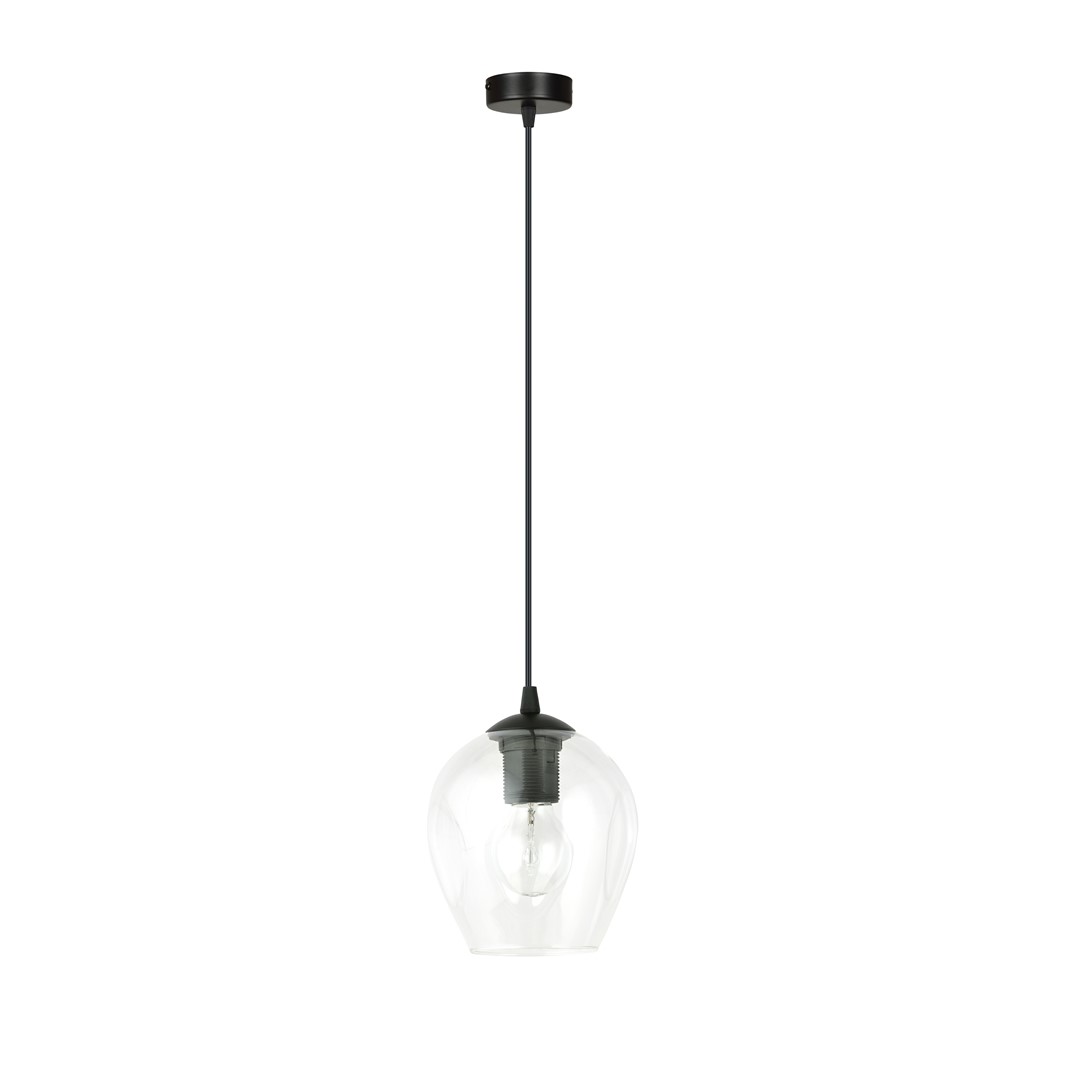 Emibig Visilica ISTAR 230V 10W MAX LED E27 Čelik/ Staklo Crna
