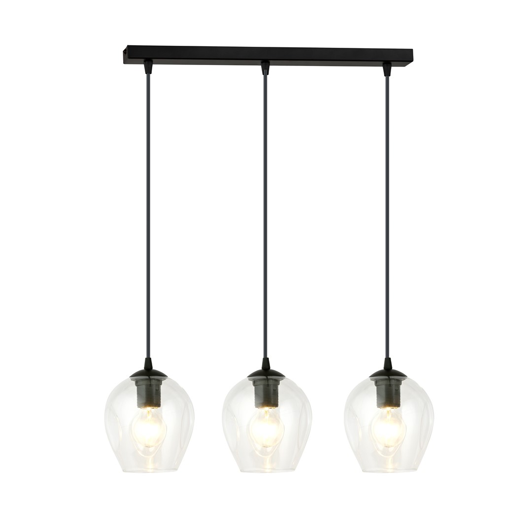 Emibig Visilica ISTAR 230V 10W MAX LED E27 Čelik/ Staklo Crna