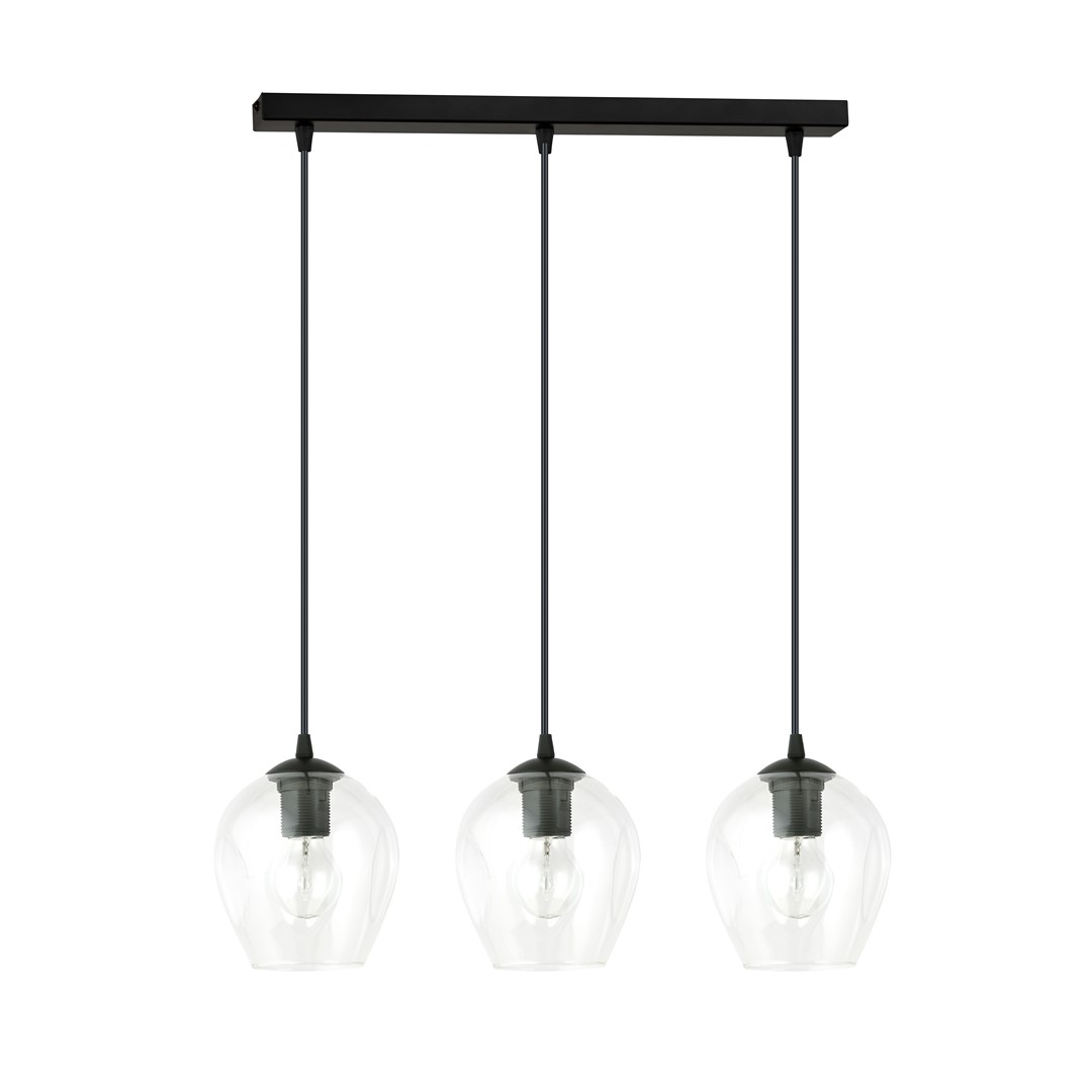 Emibig Visilica ISTAR 230V 10W MAX LED E27 Čelik/ Staklo Crna