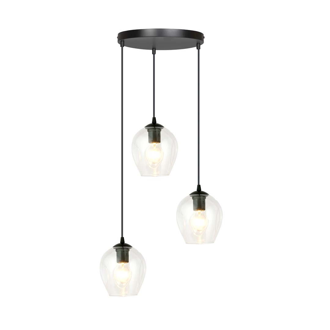 Emibig Visilica ISTAR 230V 10W MAX LED E27 Čelik/ Staklo Crna