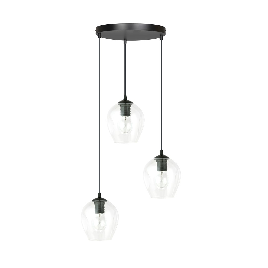 Emibig Visilica ISTAR 230V 10W MAX LED E27 Čelik/ Staklo Crna