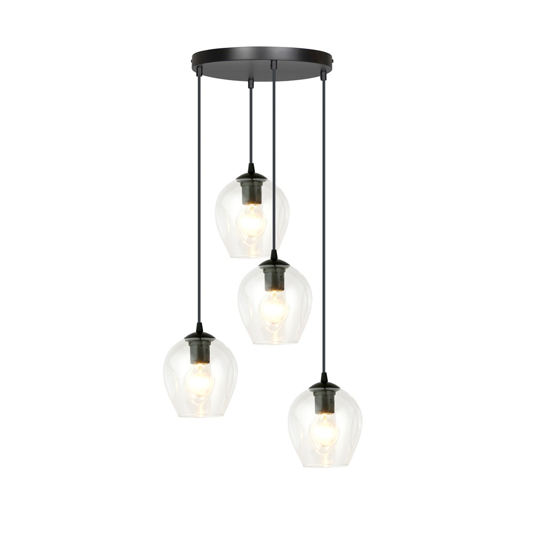 Emibig Visilica ISTAR 230V 10W MAX LED E27 Čelik/ Staklo Crna