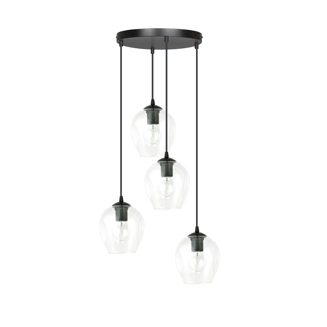 Emibig Visilica ISTAR 230V 10W MAX LED E27 Čelik/ Staklo Crna