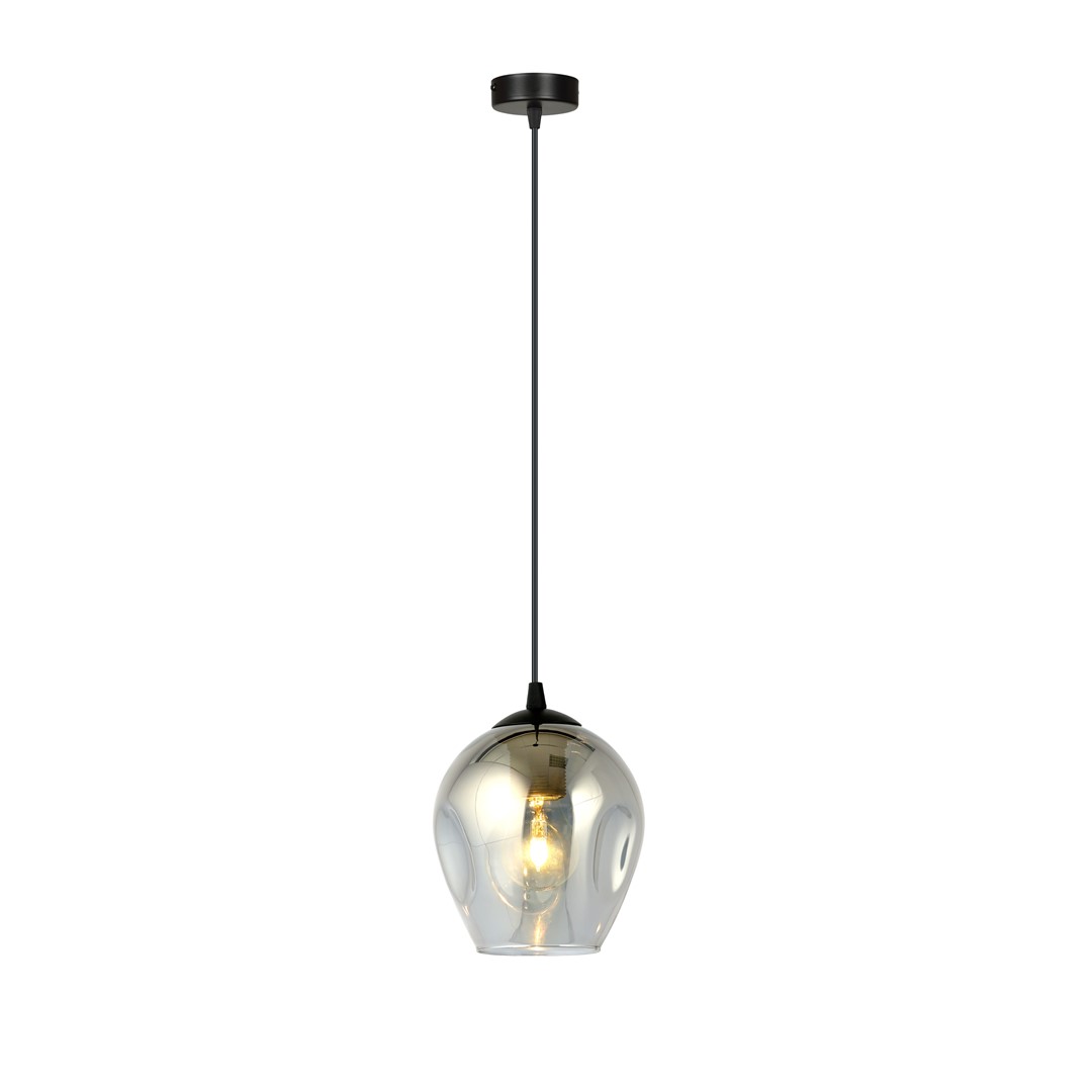 Emibig Visilica ISTAR 230V 10W MAX LED E27 Čelik/ Staklo Crna