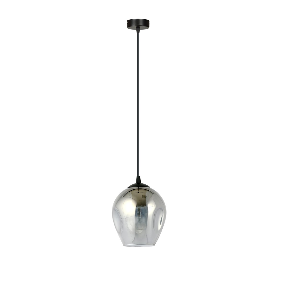 Emibig Visilica ISTAR 230V 10W MAX LED E27 Čelik/ Staklo Crna