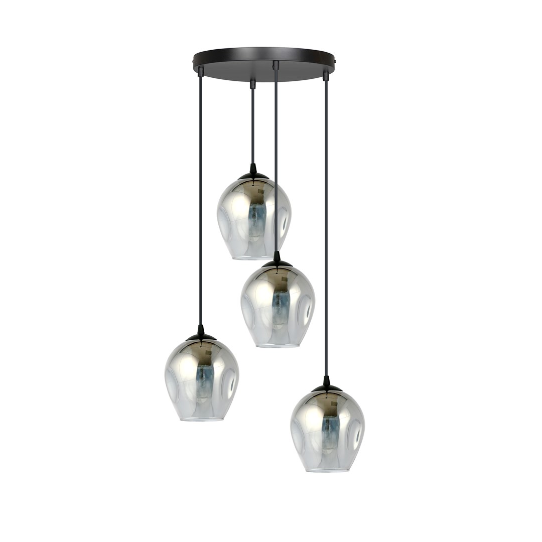 Emibig Visilica ISTAR 230V 10W MAX LED E27 Čelik/ Staklo Crna
