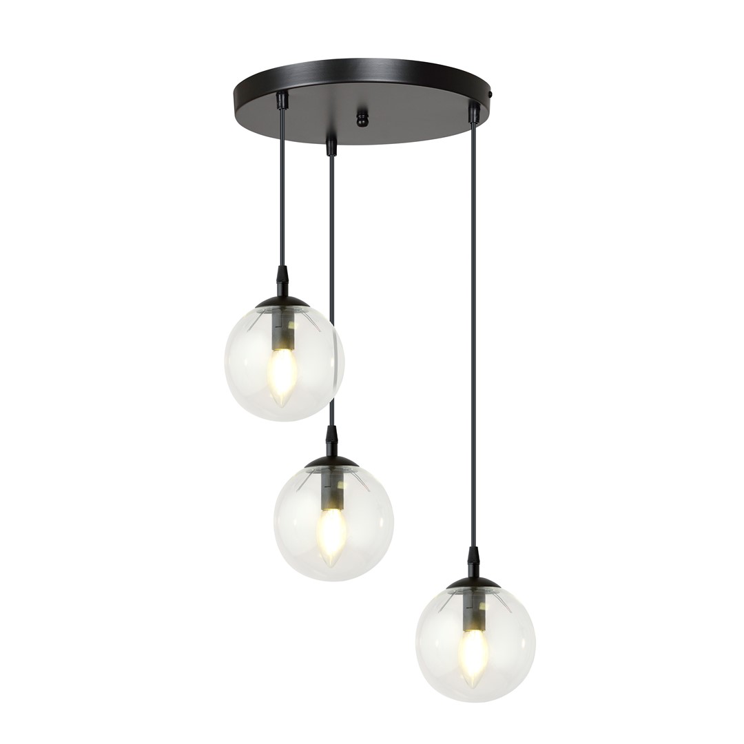 Emibig Visilica COSMO 230V 10W MAX LED E14 Čelik/ Staklo Crna
