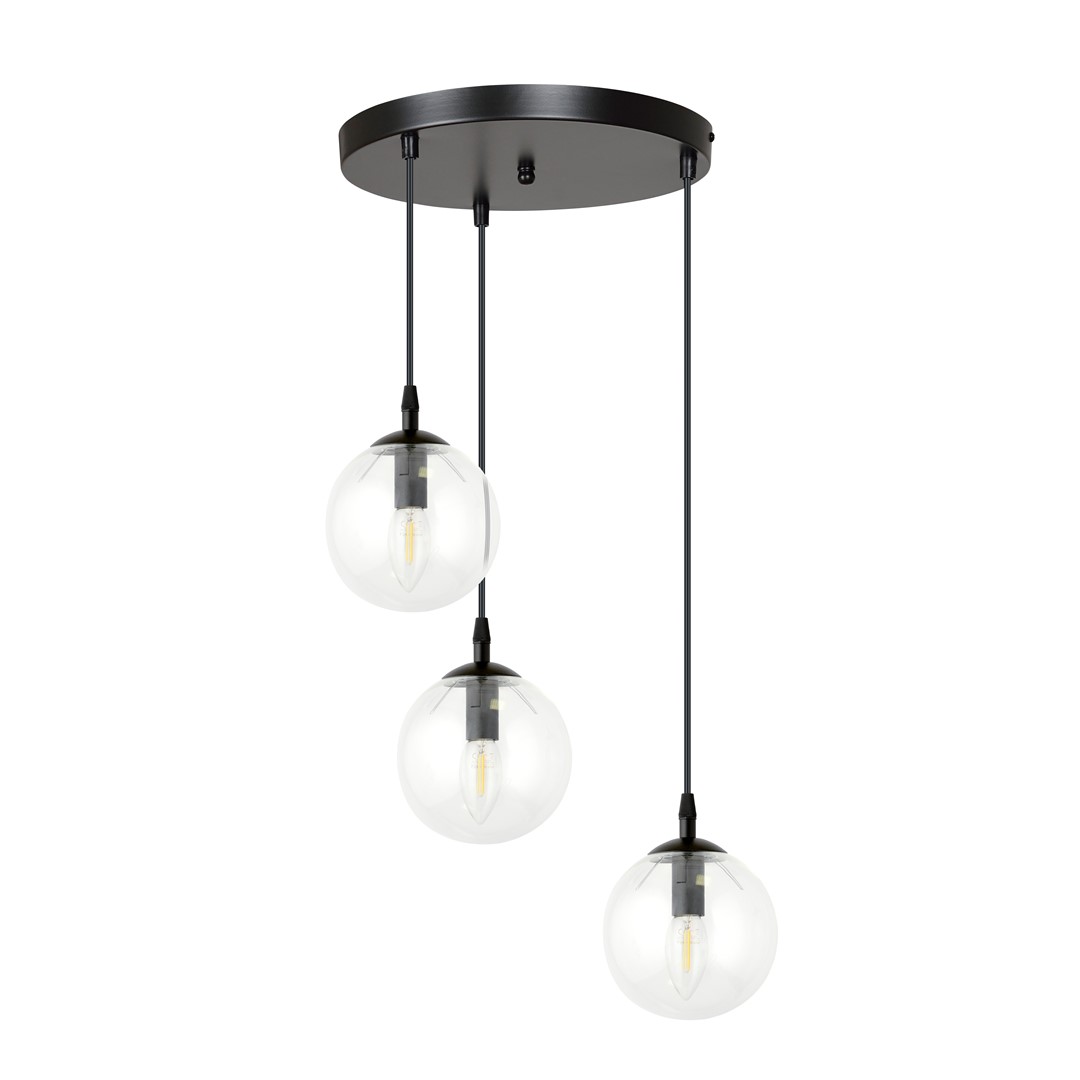 Emibig Visilica COSMO 230V 10W MAX LED E14 Čelik/ Staklo Crna