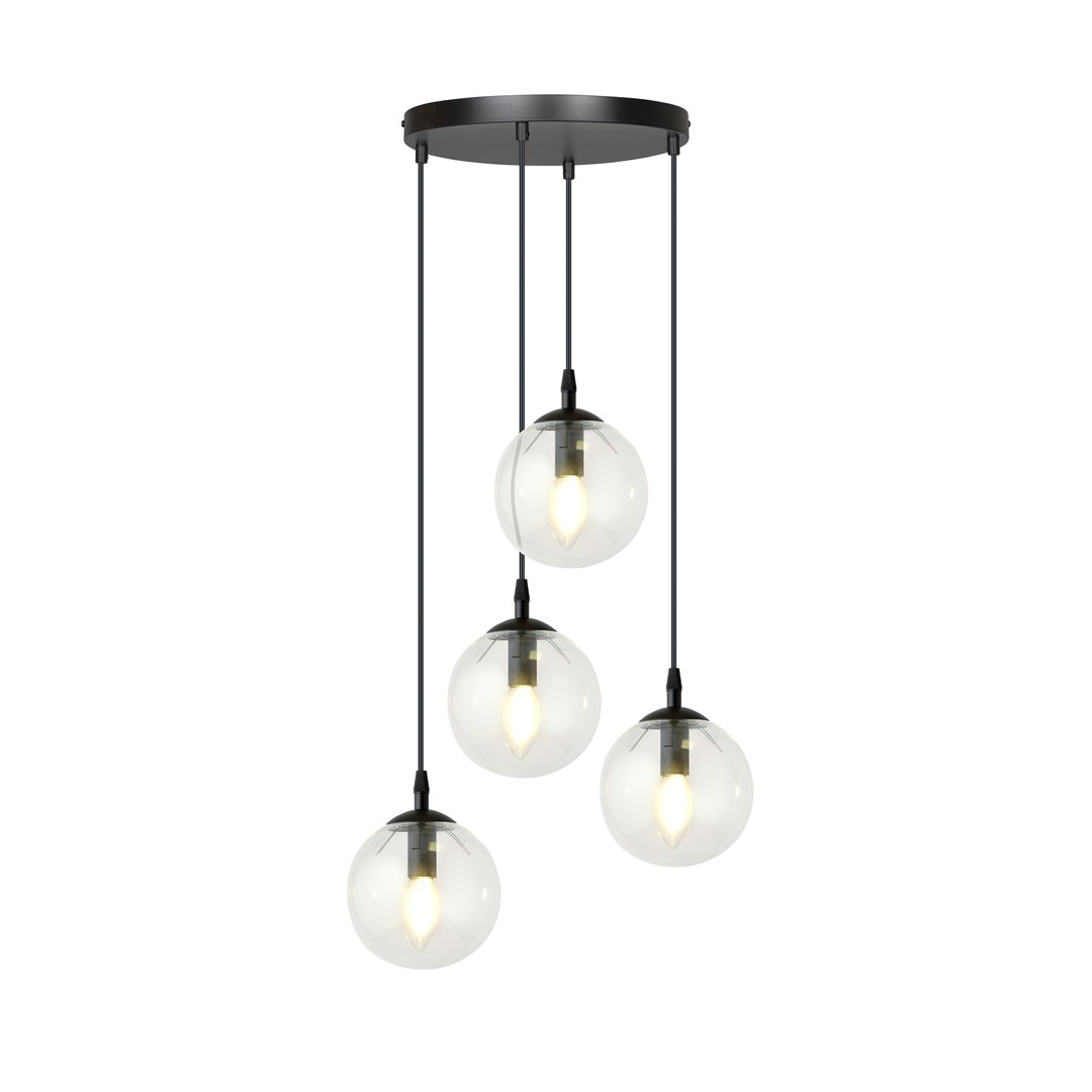 Emibig Visilica COSMO 230V 10W MAX LED E14 Čelik/ Staklo Crna