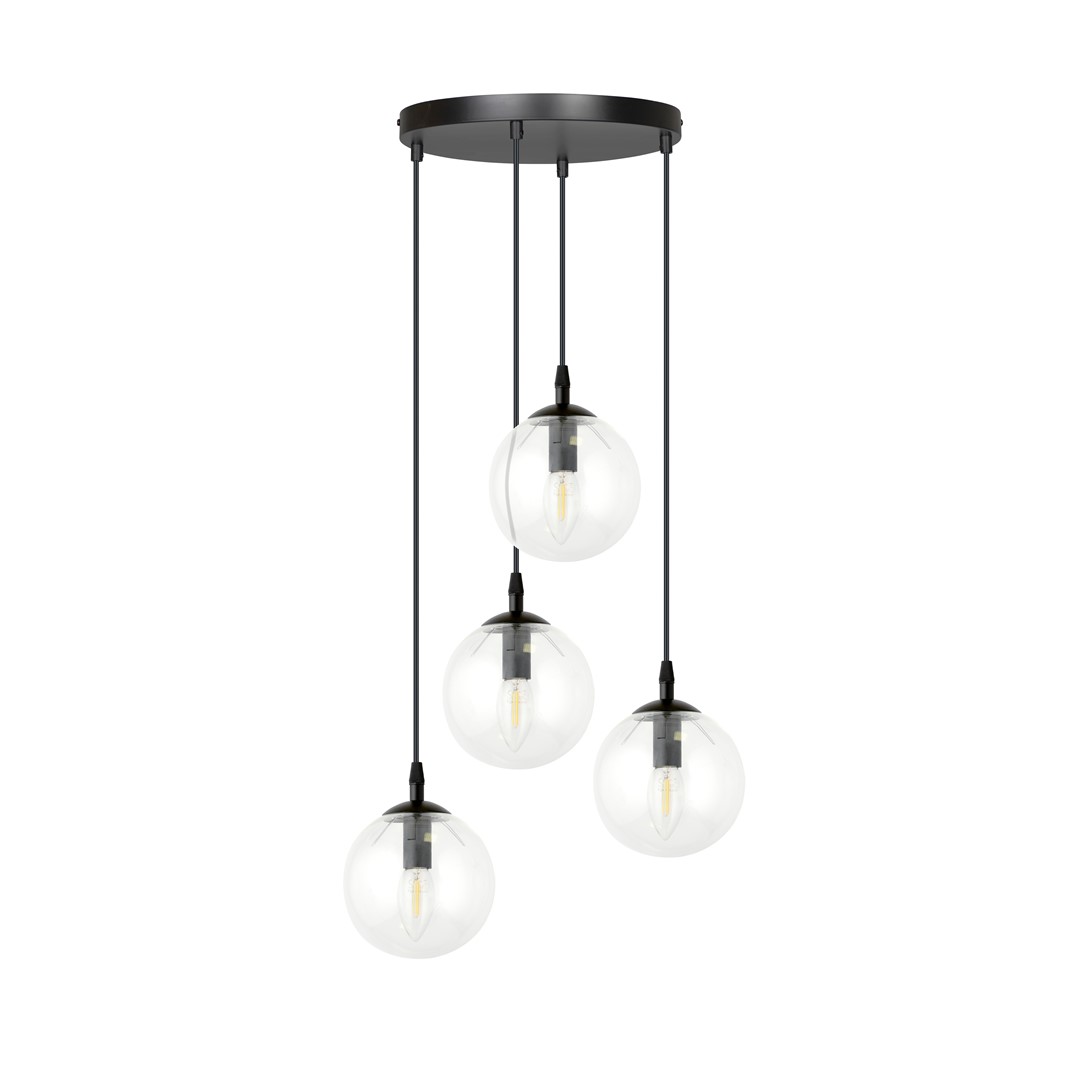 Emibig Visilica COSMO 230V 10W MAX LED E14 Čelik/ Staklo Crna