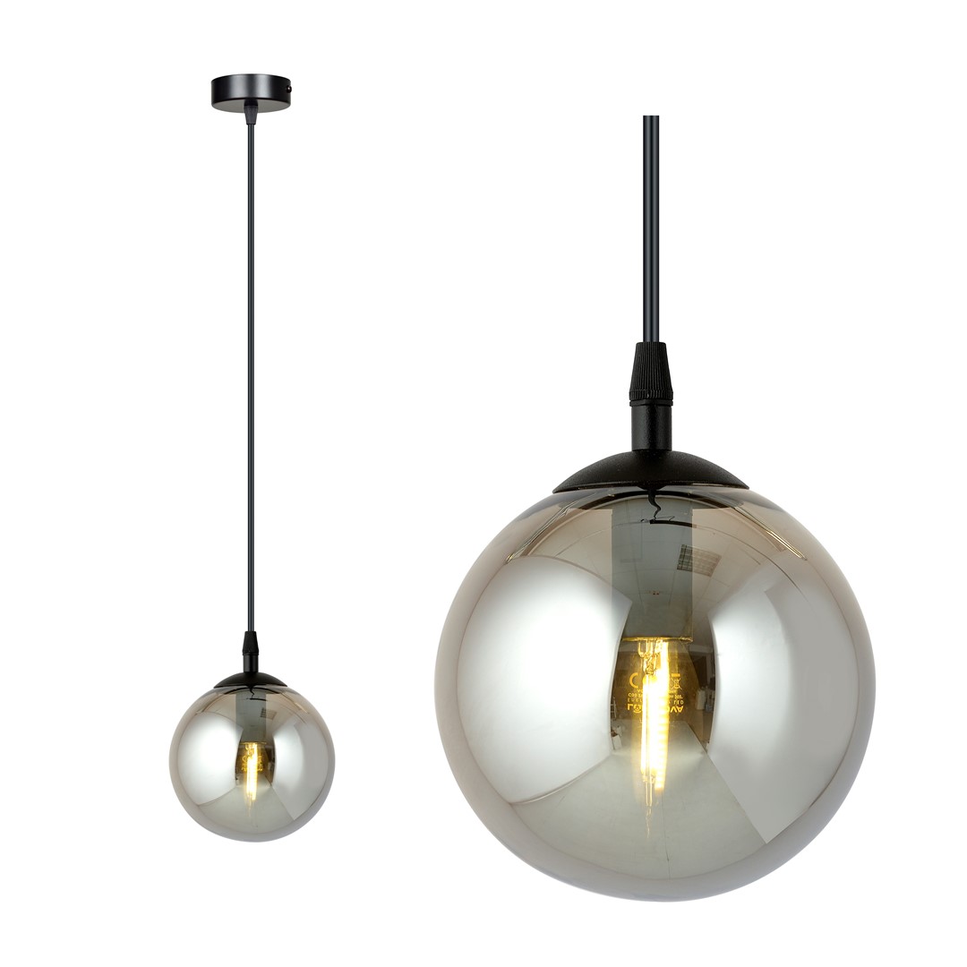 Emibig Visilica COSMO 230V 10W MAX LED E14 Čelik/ Staklo Crna