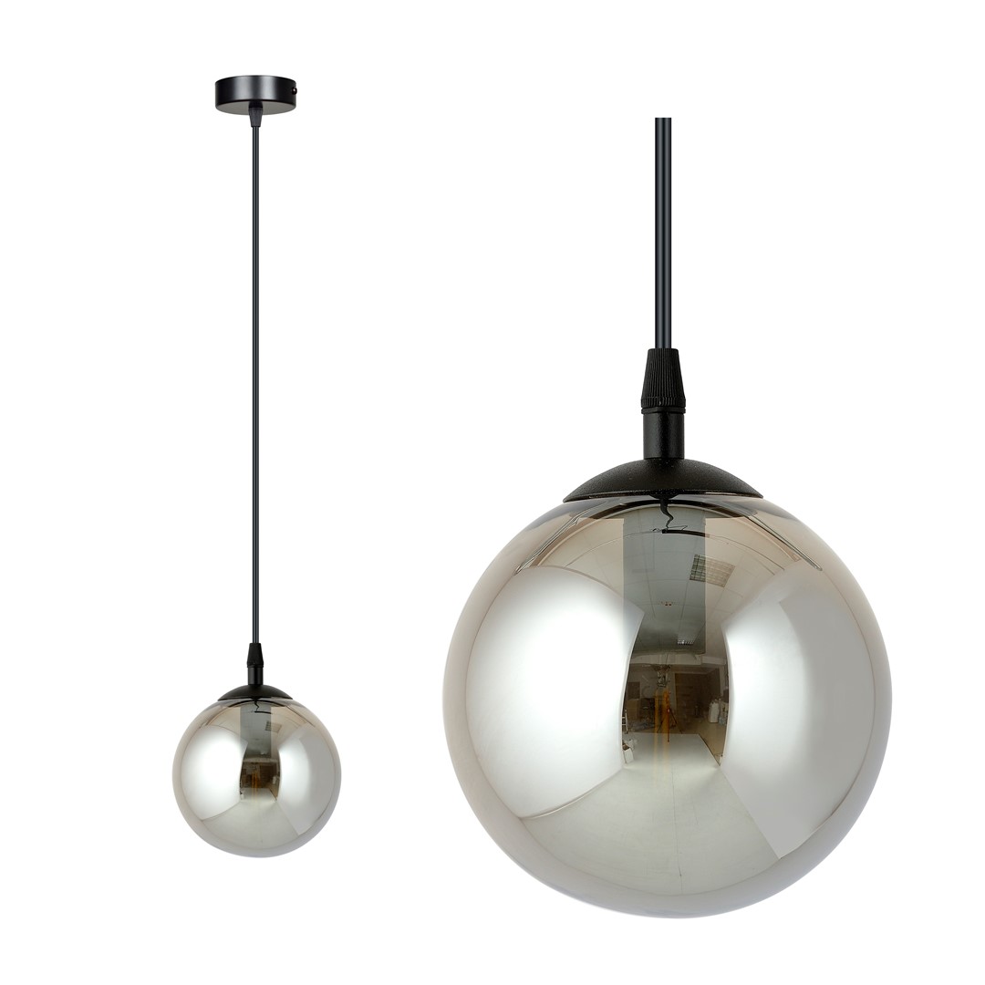 Emibig Visilica COSMO 230V 10W MAX LED E14 Čelik/ Staklo Crna