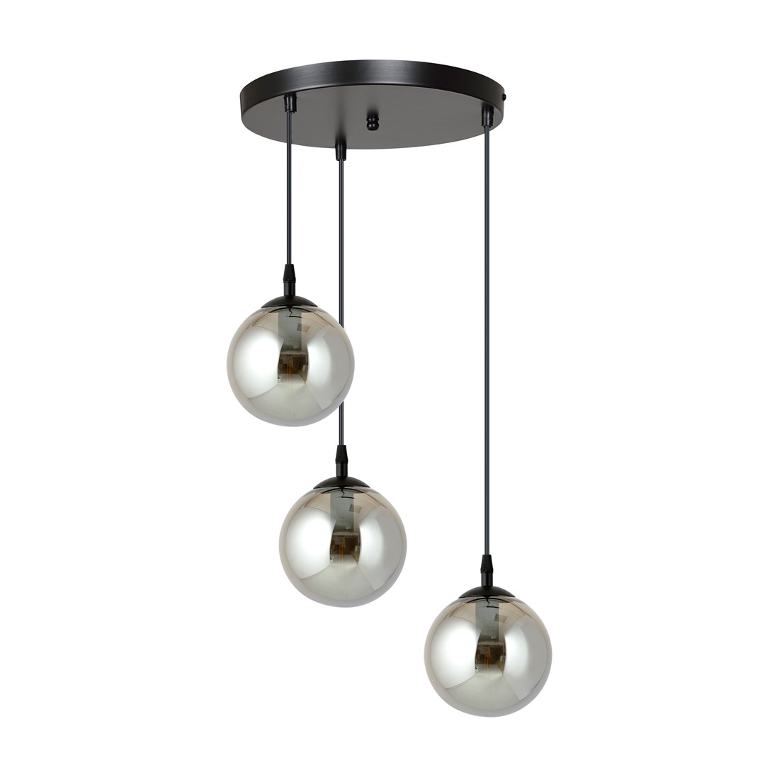 Emibig Visilica COSMO 230V 10W MAX LED E14 Čelik/ Staklo Crna
