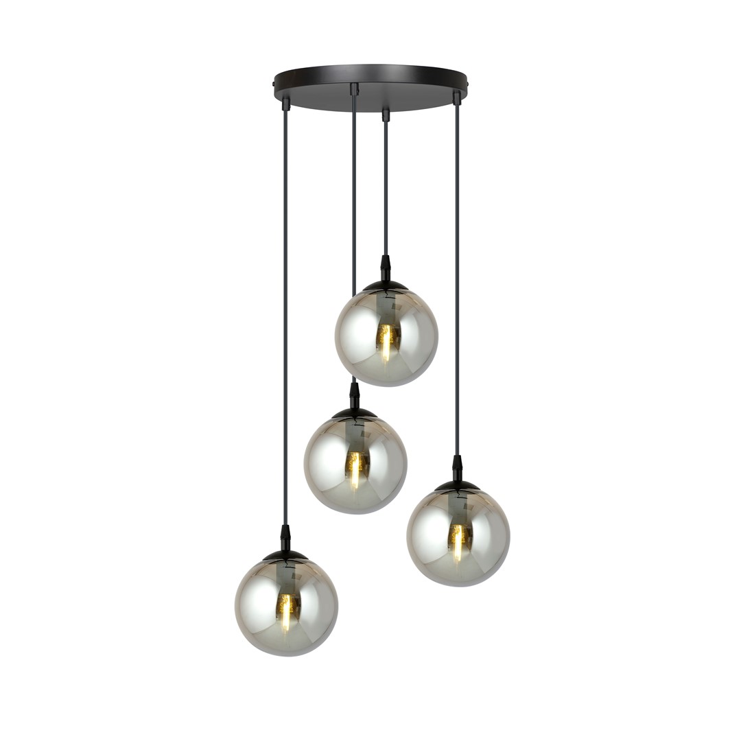 Emibig Visilica COSMO 230V 10W MAX LED E14 Čelik/ Staklo Crna