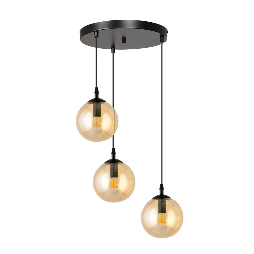 Emibig Visilica COSMO 230V 10W MAX LED E14 Čelik/ Staklo Crna