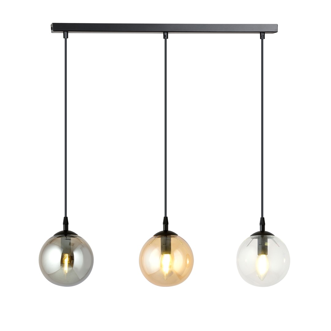 Emibig Visilica COSMO 230V 10W MAX LED E14 Čelik/ Staklo Crna