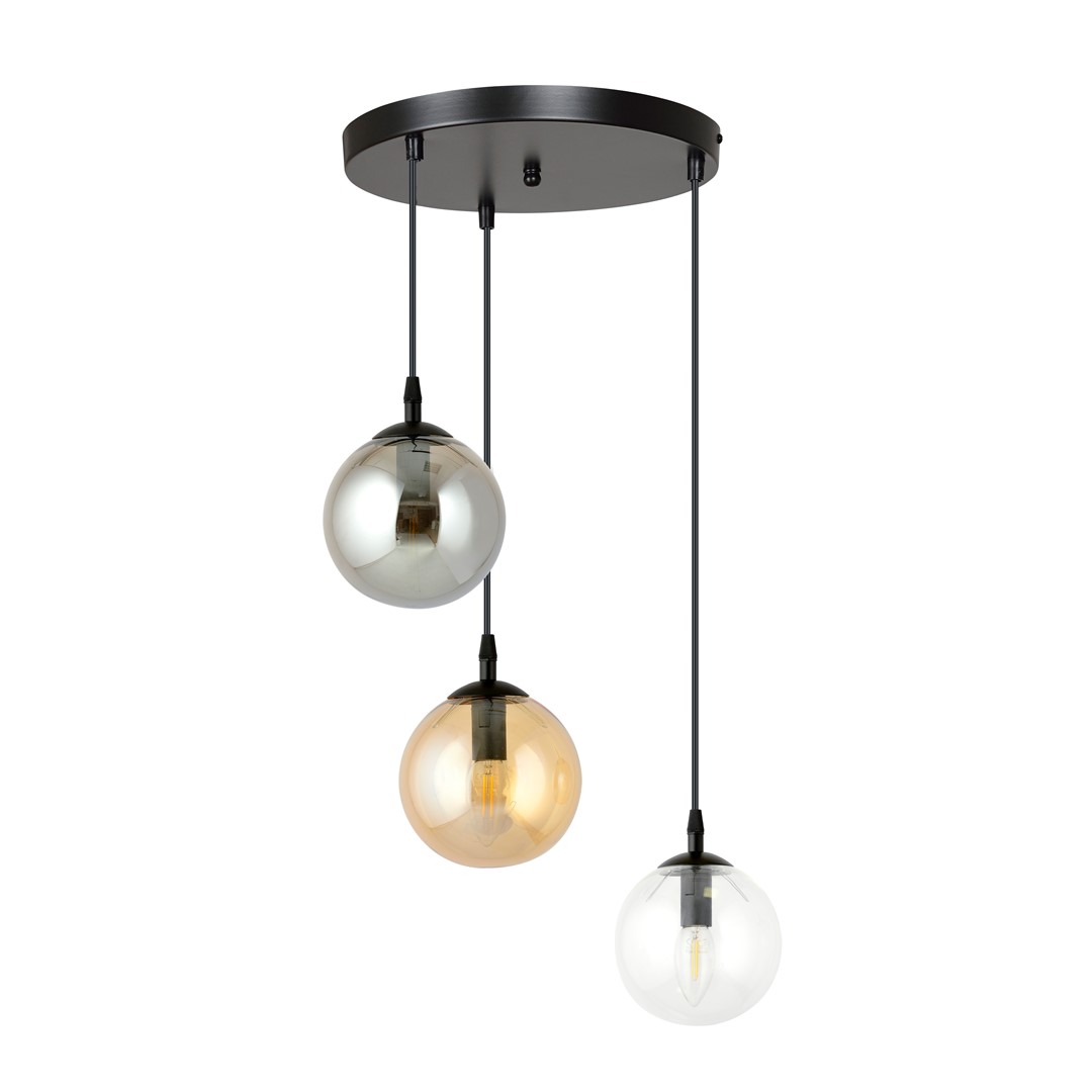 Emibig Visilica COSMO 230V 10W MAX LED E14 Čelik/ Staklo Crna