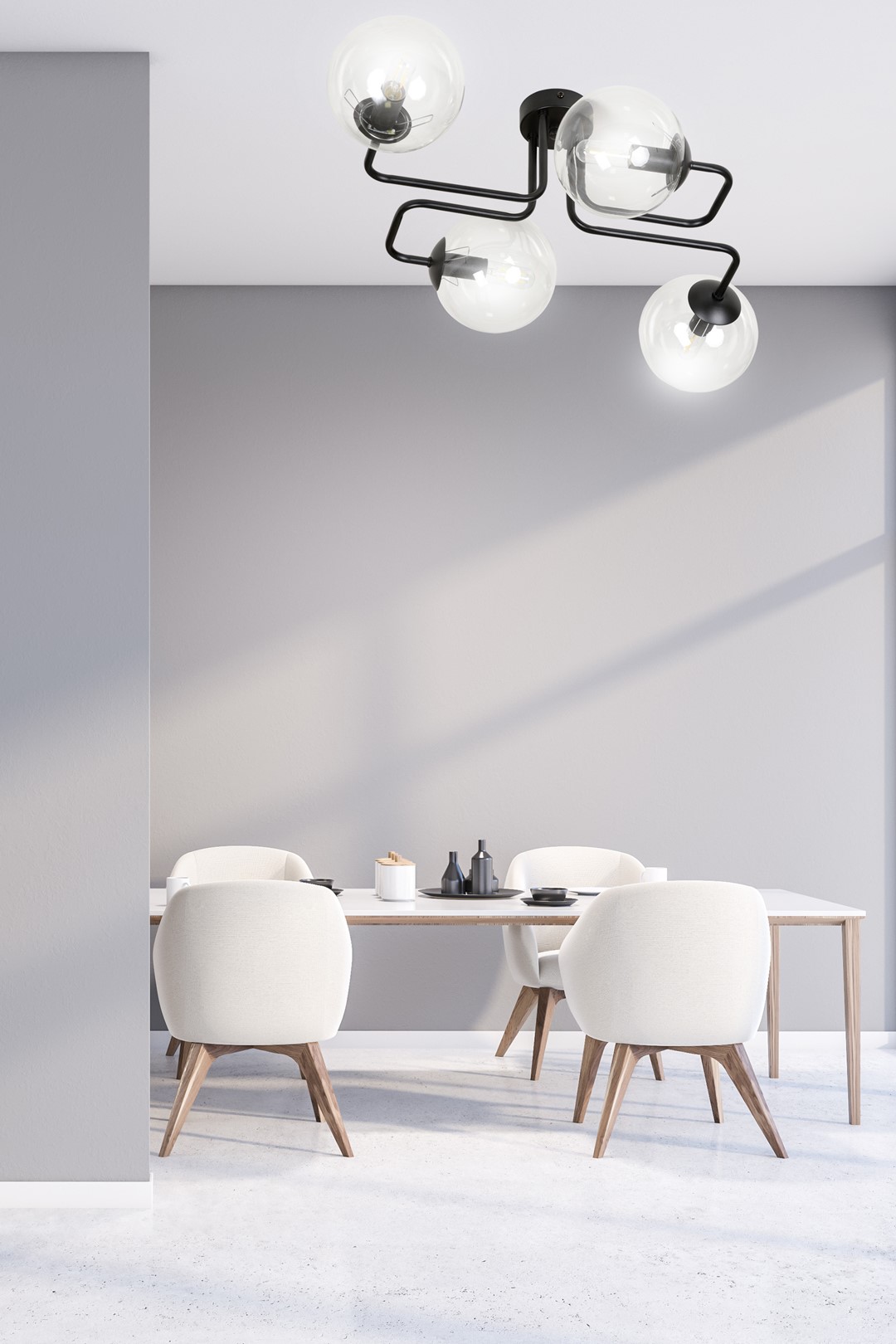 Emibig Stropna svjetiljka BRENDI 230V 10W MAX LED E14 Čelik/ Staklo Crna