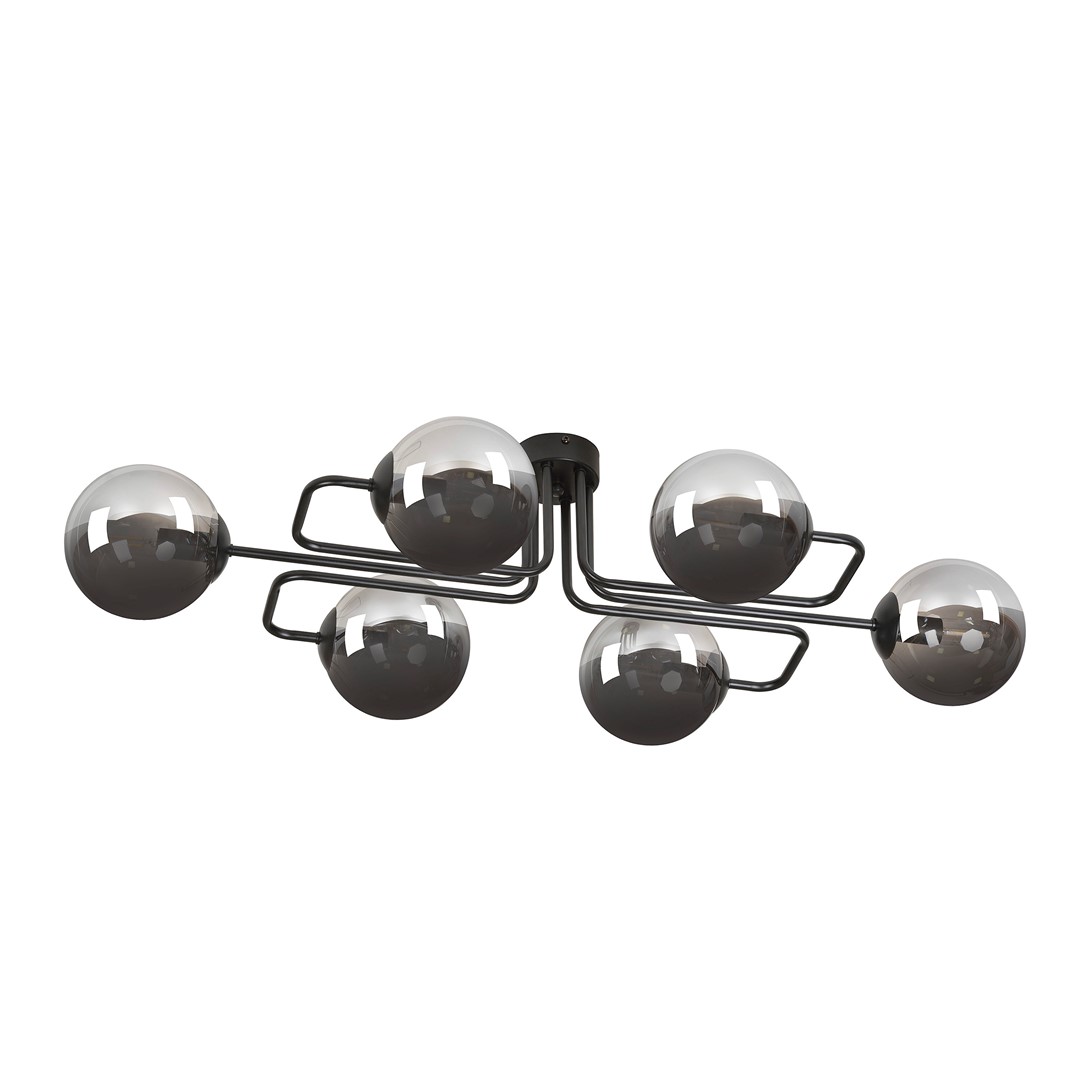 Emibig Stropna svjetiljka BRENDI 230V 10W MAX LED E14 Čelik/ Staklo Crna