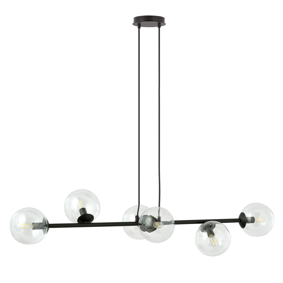 Emibig Visilica ROSSI 230V 10W MAX LED E14 Čelik/ Staklo Crna
