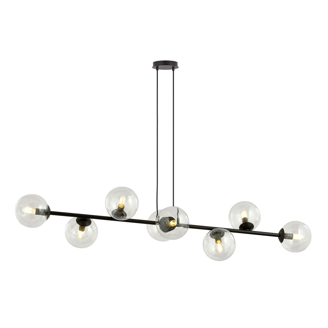 Emibig Visilica ROSSI 230V 10W MAX LED E14 Čelik/ Staklo Crna