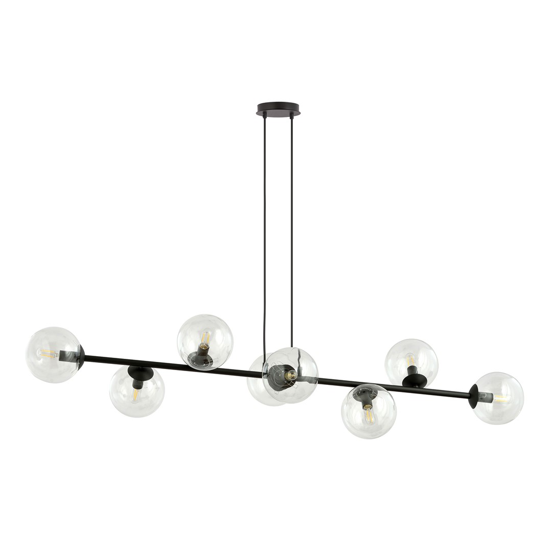 Emibig Visilica ROSSI 230V 10W MAX LED E14 Čelik/ Staklo Crna