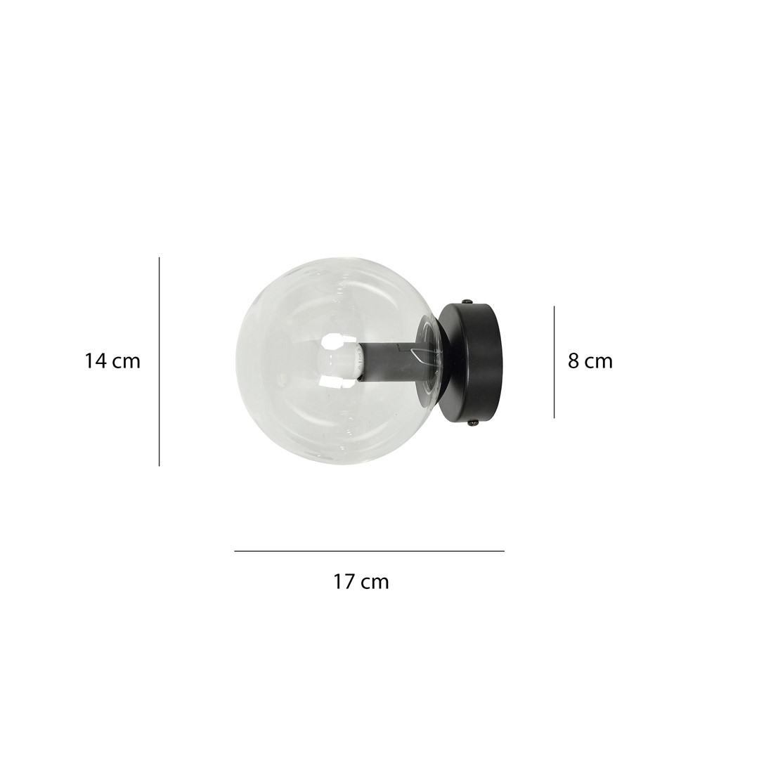 Emibig Visilica ROSSI 230V 10W MAX LED E14 Čelik/ Staklo Crna