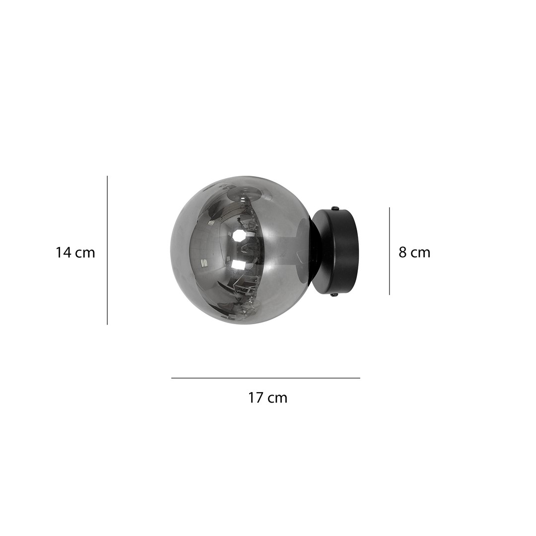 Emibig Visilica ROSSI 230V 10W MAX LED E14 Čelik/ Staklo Crna
