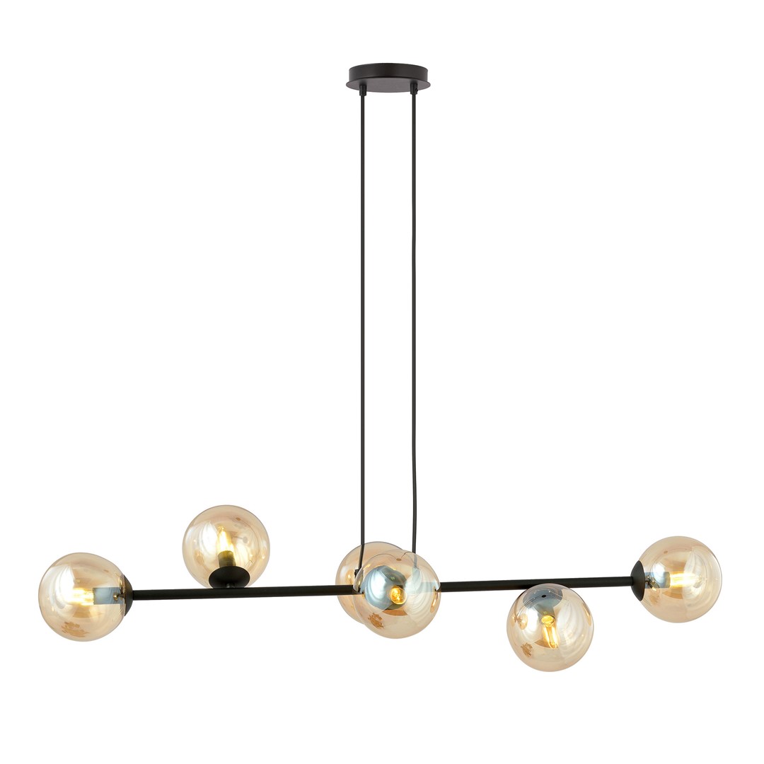 Emibig Visilica ROSSI 230V 10W MAX LED E14 Čelik/ Staklo Crna