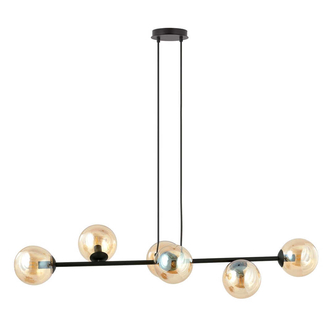 Emibig Visilica ROSSI 230V 10W MAX LED E14 Čelik/ Staklo Crna