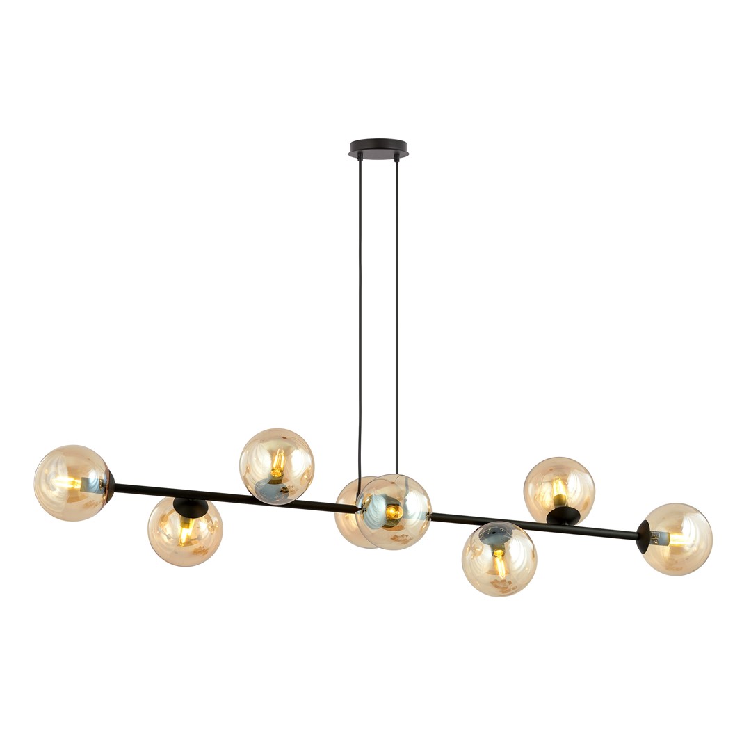 Emibig Visilica ROSSI 230V 10W MAX LED E14 Čelik/ Staklo Crna