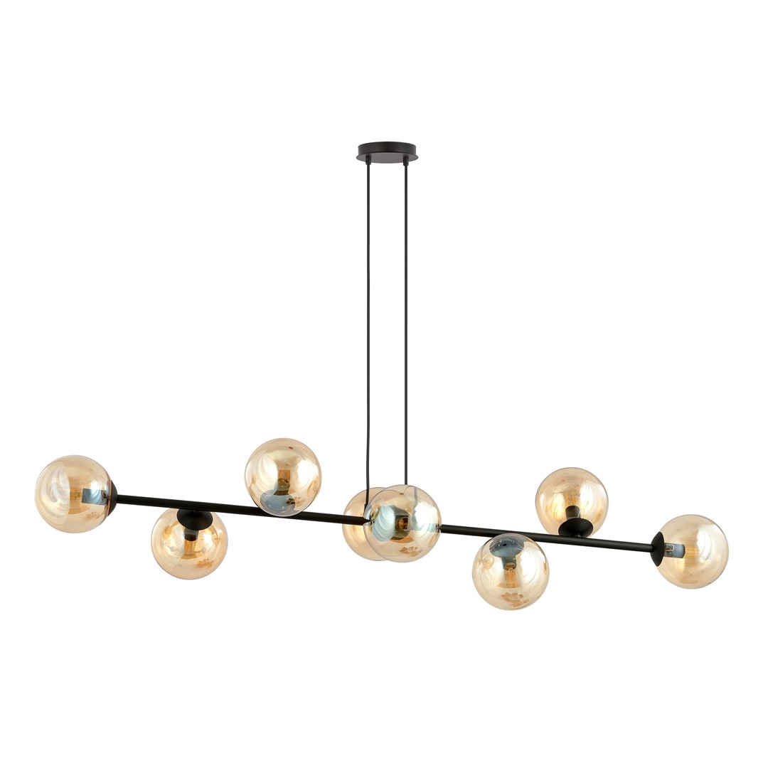 Emibig Visilica ROSSI 230V 10W MAX LED E14 Čelik/ Staklo Crna