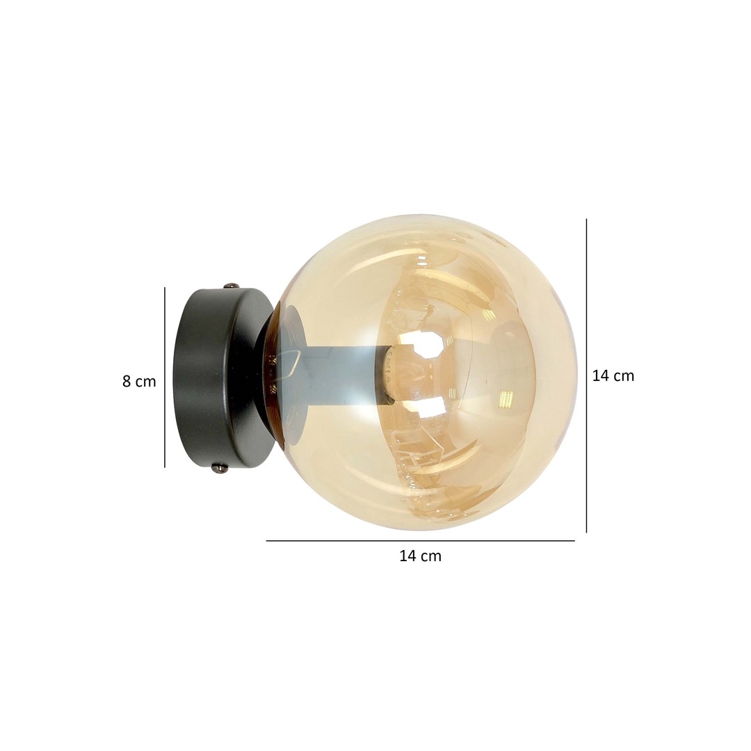 Emibig Visilica ROSSI 230V 10W MAX LED E14 Čelik/ Staklo Crna