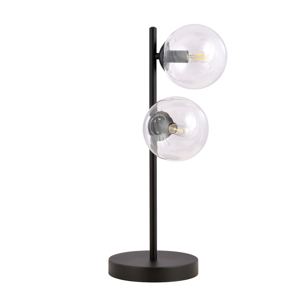 Emibig Stolna lampa ROSSI 230V 10W MAX LED E14 Čelik/ Staklo Crna