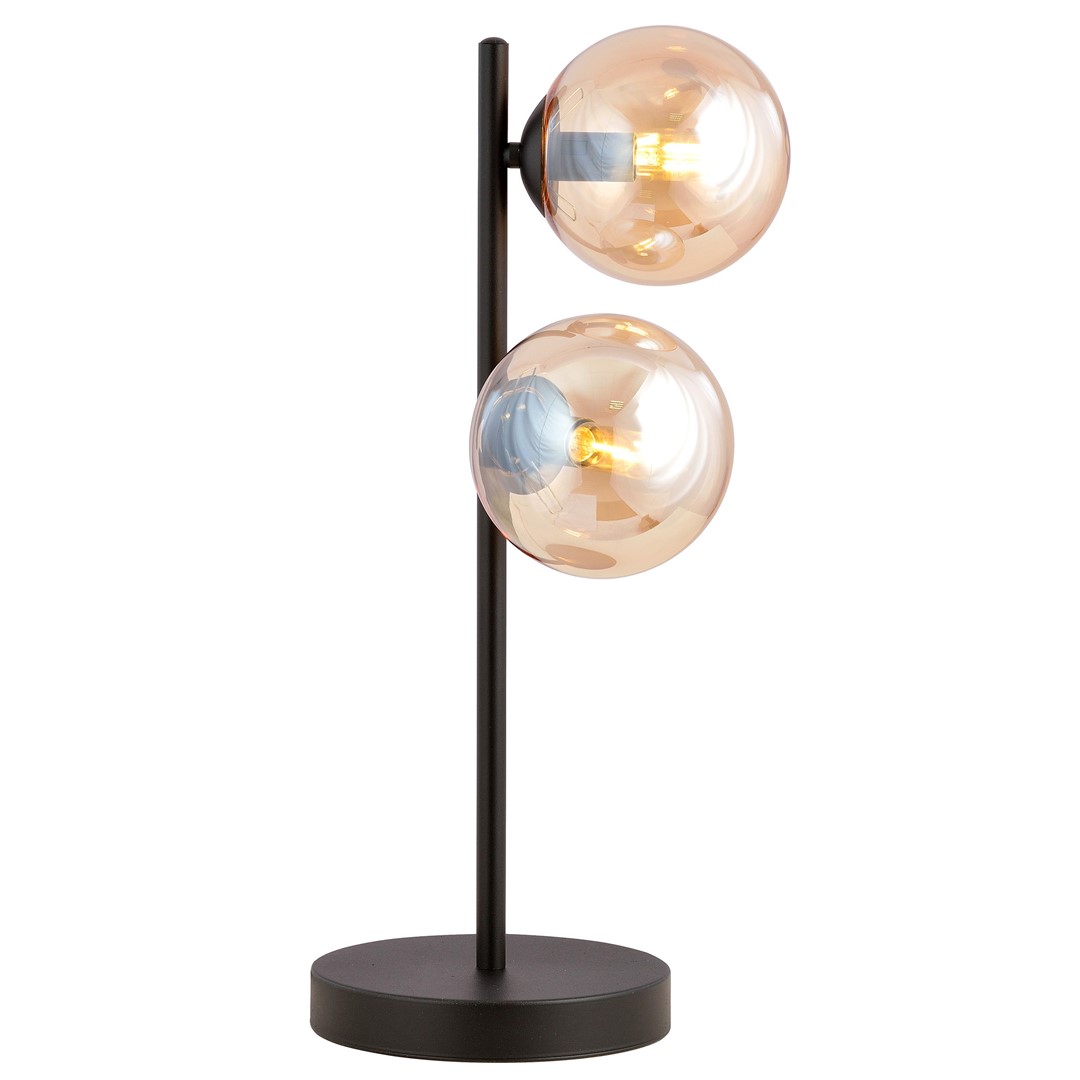 Emibig Stolna lampa ROSSI 230V 10W MAX LED E14 Čelik/ Staklo Crna