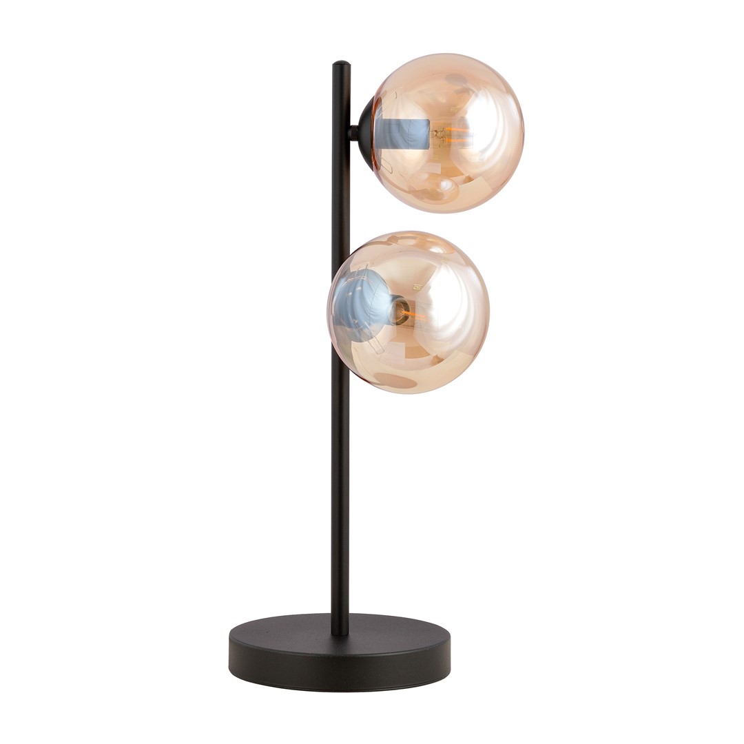 Emibig Stolna lampa ROSSI 230V 10W MAX LED E14 Čelik/ Staklo Crna