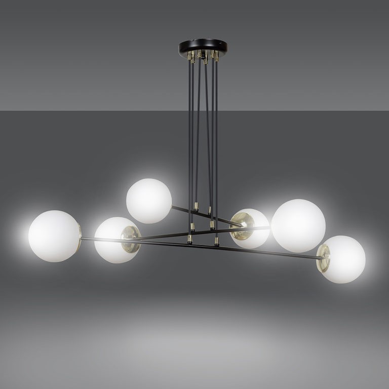 Emibig Visilica OGNIS 230V 10W MAX LED E27 Čelik/ Staklo Crna