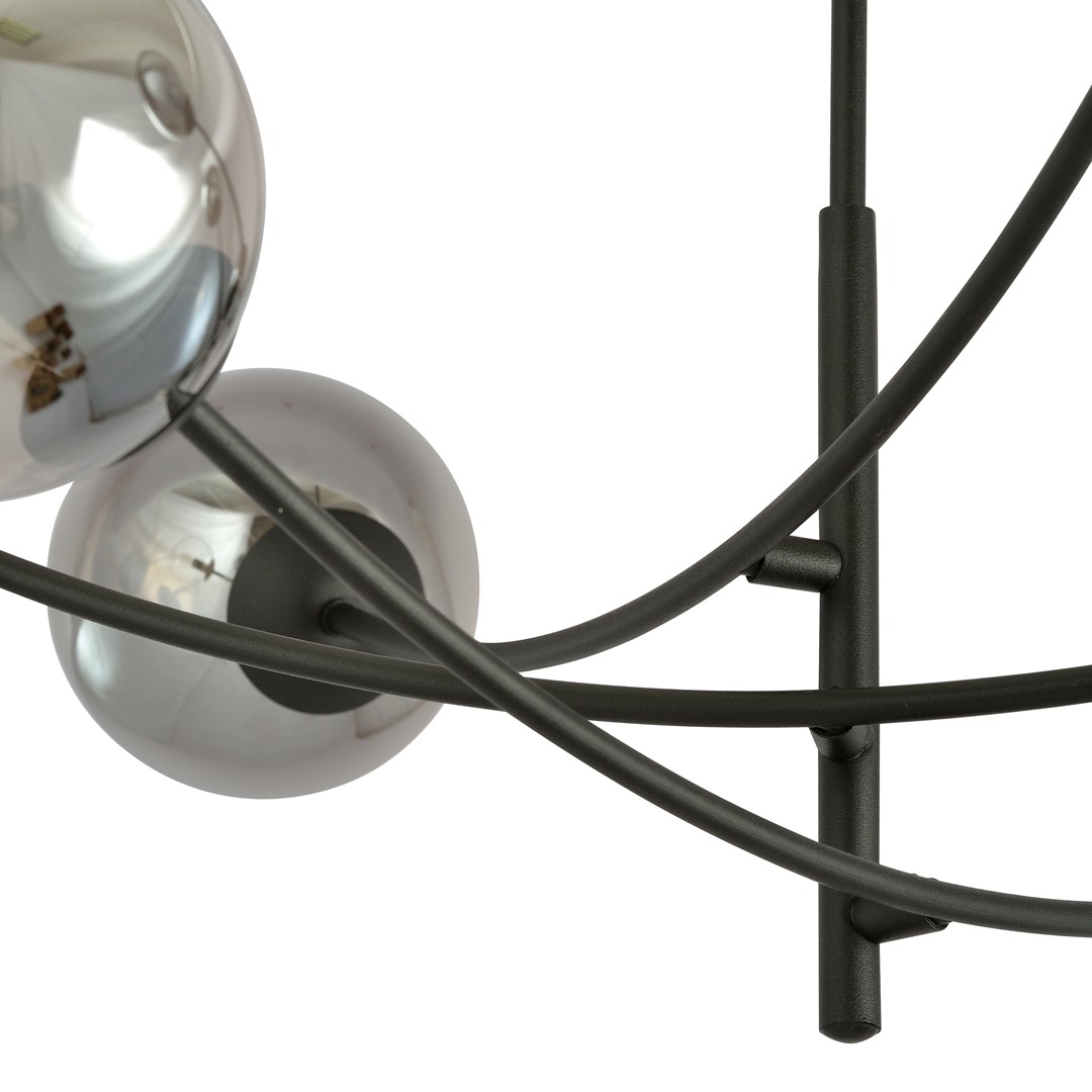 Emibig Stropna svjetiljka HUNTER 230V 10W MAX LED E14 Čelik/ Staklo Crna