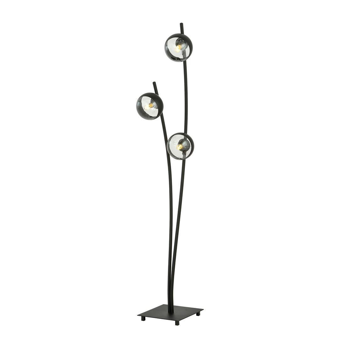 Emibig Podna lampa HUNTER 230V 10W MAX LED E14 Čelik/ Staklo Crna