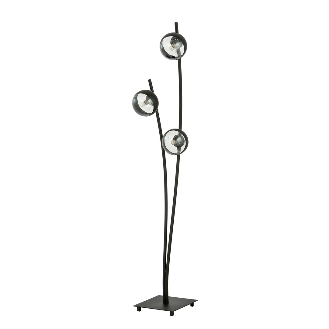 Emibig Podna lampa HUNTER 230V 10W MAX LED E14 Čelik/ Staklo Crna