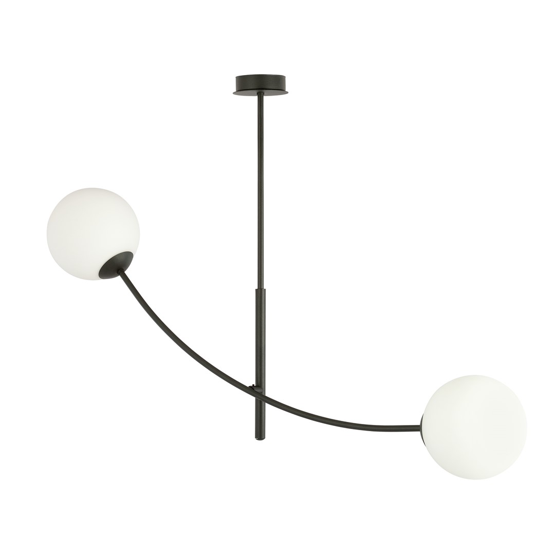 Emibig Stropna svjetiljka HUNTER 230V 10W MAX LED E14 Čelik/ Staklo Crna