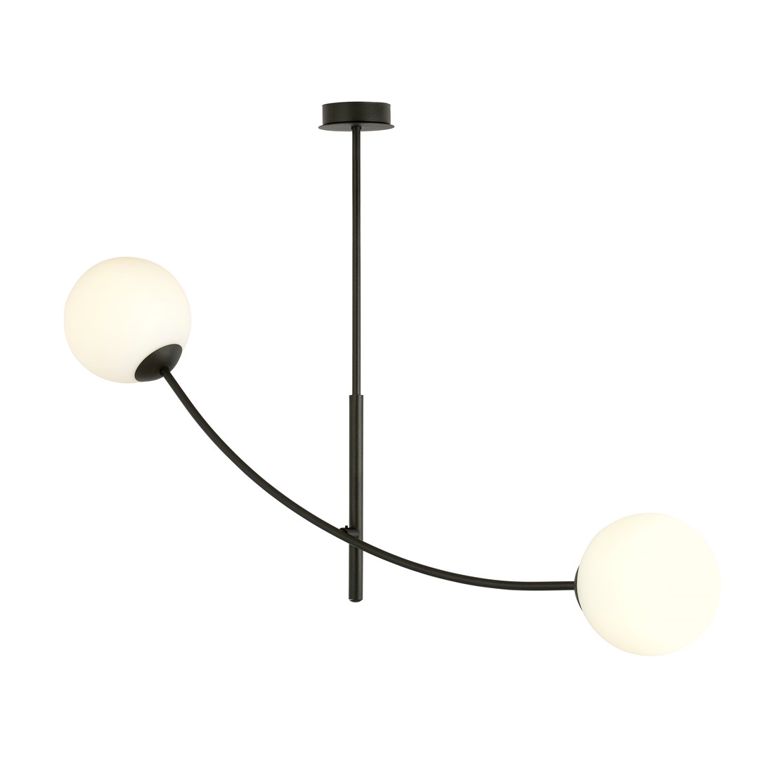 Emibig Stropna svjetiljka HUNTER 230V 10W MAX LED E14 Čelik/ Staklo Crna